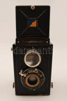 Voigtländer Brillant típusú fényképezőgép bőr tokkal /
Voigtländer camera with leather case