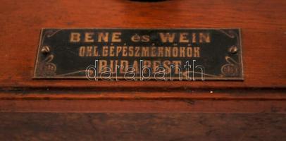 Bene és Wein, Budapest, telefon, kopottas állapotban, (törött tölcsérrel),  23x27x12cm