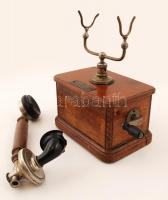 Bene és Wein, Budapest, telefon, kopottas állapotban, (törött tölcsérrel),  23x27x12cm