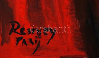 Remsey jelzéssel: Kávéházi jelenet. Olaj, karton, 97×80 cm