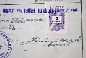 1947 Házassági anyakönyvi kivonat kereskedősegéd részére, illetékbélyeggel