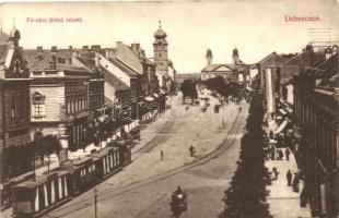 Debrecen, Fő utca felső része, villamos, kiadja Mihály Sámuel