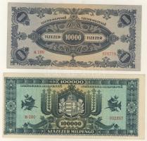 1946. 10.000Milp (1x), 100.000Milp (2x) benne elcsúszott nyomat, 1000.000Milp T:I,I-