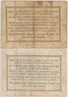 1849. 15kr + 30kr "Kossuth bankó" T:III,III- fo