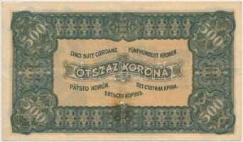 1923. 500K "Magyar Pénzjegynyomda Rt. Budapest" T:III,III- lyuk
Adamo K34