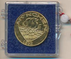 1972. "München Olimpia" aranyozott Ag emlékérem bontott, plombált ÁPV tokban (16.57g/0.925...