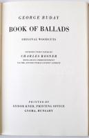 George Buday: Book of ballads. Original woodcuts. Gyoma, 1934, Kner Izidor. Kiadói papírkötés, vágat...