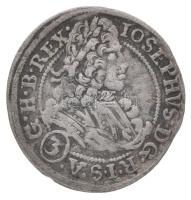 Német Államok / Szilézia / Breslau 1711FN 3kr Ag "I. József" (1,44g) T:2,2- German States / Silesia / Breslau 1711FN 3 Kreuzer Ag "Joseph I" (1,44g) C:XF,VF