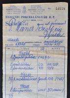 7 db különféle reklámzacskó, ill. fejléces számla