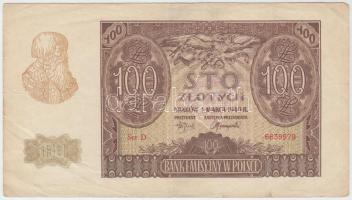 Lengyelország / Német megszállás 1940. 100Zl (3x) T:II-,III Poland / German occupation 1940. 100 Zlotych (3x) C:VF,F