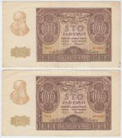 Lengyelország / Német megszállás 1940. 100Zl (3x) T:II-,III
Poland / German occupation 1940. 100 Zl...