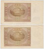 Lengyelország / Német megszállás 1940. 100Zl (3x) T:II-,III
Poland / German occupation 1940. 100 Zl...
