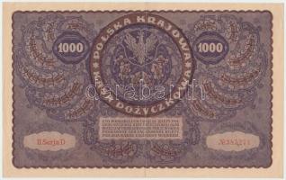 Lengyelország 1919. 1000M T:II-,III
Poland 1919. 1000 Marek C:VF,F