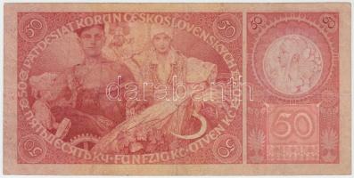 Csehszlovákia 1929. 50K T:III 
Czechoslovakia 1929. 50 Korun C:F