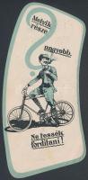 Premier-Werke Eger biciklis férfit ábrázoló reklámnyomtatvány, 16x7 cm