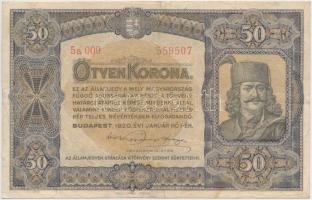 1914-1920. 50K (3x) egyik piros "MAGYARORSZÁG" felülbélyegzéssel T:III