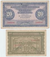 Ausztria/Nemzetközi megszállás 1944. 10Sch + 20Sch T:III  Austria/Allied occupation 1944. 10 Schilling + 20 Schilling C:F