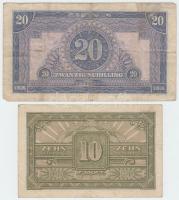 Ausztria/Nemzetközi megszállás 1944. 10Sch + 20Sch T:III 
Austria/Allied occupation 1944. 10 Schill...