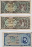 47db-os vegyes magyar pengő és forint bankjegy tétel, főleg pengők, albumban T:vegyes