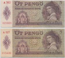 47db-os vegyes magyar pengő és forint bankjegy tétel, főleg pengők, albumban T:vegyes