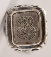 Szerzetescsuhába bújt róka, ezüst (Ag.) pecsétnyomó "E. S." monogrammal, jelzett ("W....