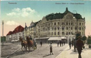 Temesvár, Timisoara; Ferencz József út / street (vágott / cut)