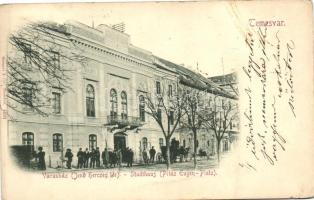 1898 Temesvár, Timisoara; Városház, Jenő herceg tér / town hall, square (fl)