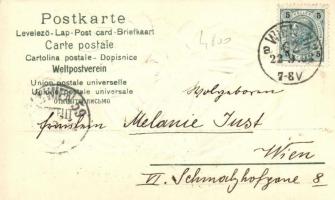 Cat with glasses. Emb. litho