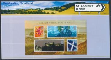 Scotland National Day block in holder, Skócia Nemzeti ünnep blokk díszcsomagolásban
