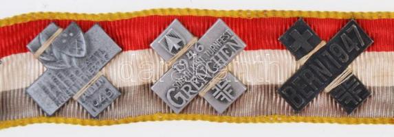 Svájc ~1930-1940. 27db-os, főleg sport témájú jelvény tétel szalagon T:2,2-
Switzerland ~1930-1940....