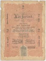 1848. 2Ft + 5Ft vörösesbarna + 10Ft  "Kossuth bankó" T:III-IV