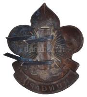 ~1940. "Hungaria" Br cserkész sapkajelvény (47x40mm) T:2