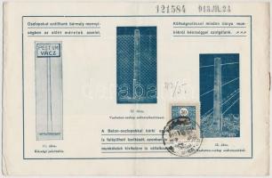 1913 Szabadalmazott vasbeton oszlop építési vállalat katalógus, fotókkal illusztrálva, okmánybélyegg...