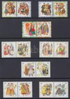 2001-2005 Costumes 5 sets + 2 blocks 2001-2005 Népviseletek 5 klf sor + 2 blokk