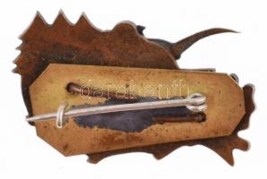 DN "VKSE Vadász Társaság" zománcozott fém jelvény (36x23mm) T:2,2-