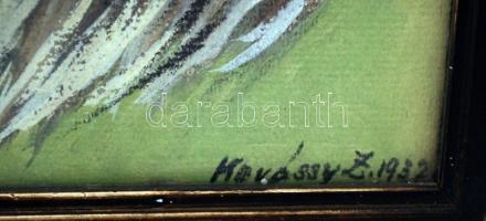 Kovássy jelzéssel: Német juhász (1932). Pasztell, papír, üvegezett keretben, 41×27 cm