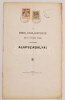 1900 A Máros-Ludas-Beszterczei helyi érdekű vasut részvénytársaság alapszabályai, okmánybélyeggel (2k., 40f.), pp.:32, 34x21cm