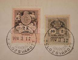 1900 A Máros-Ludas-Beszterczei helyi érdekű vasut részvénytársaság alapszabályai, okmánybélyeggel (2...