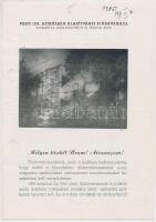 cca 1945-50 Pesti Izr. Hitközség Alapítványi Fiúárvaházának segítséget kérő nyomtatványa, lyukasztva, 21x15cm
