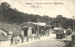 Budapest II. Hűvösvölgy végállomás, villamosok (EK)