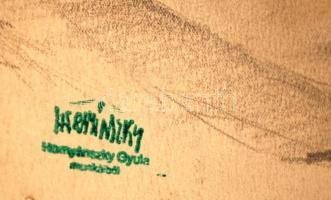 Hornyánszky hagyatéki pecséttel: Férfi fej. Ceruza, papír, kisebb gyűrődéssel, 30×26 cm