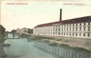 Temesvár, Timisoara; Józsefváros, Bega-részlet, dohánygyár / river, tobacco factory (EK)