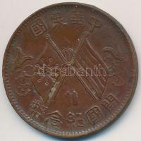 Kína ~1912. 10c Cu T:2,2-
China ~1912. 10 Cash Cu C:XF,VF