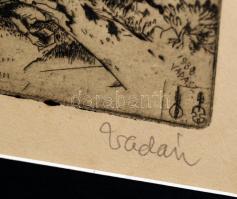 Vadász Endre (1901-1944): Weisz Imre ex librise 1938. Rézkarc, papír, jelzett, paszpartuban, 10×7,5 ...