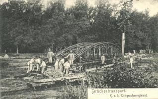 K.u.K. Telegraphenregiment, Brückentransport / bridge transport