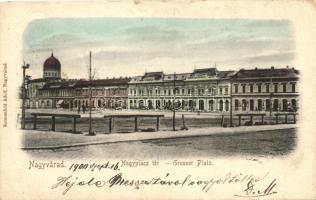 Nagyvárad, Oradea; Nagypiac tér, zsinagóga. Kiadja Sonnenfeld Adolf / market place, synagogue (EB)