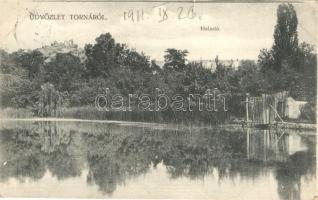 Torna, Turna nad Bodvou; Halas tó, kiadja Steinberger Ignácz / lake  (b)