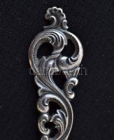 Díszes ezüst (Ag.) kanál, jelzett, h: 15 cm, nettó 25,4 g