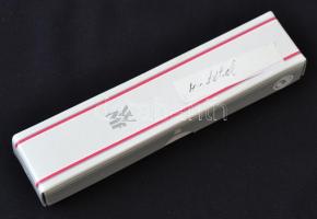 Díszes ezüst (Ag.) kanál, jelzett, h: 15 cm, nettó 25,4 g