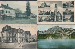 54 db RÉGI felvidéki városképes lap; sok Kassa és Tátra / 54 old Upper Hungarian town-view postcards; many Kosice and Tatra